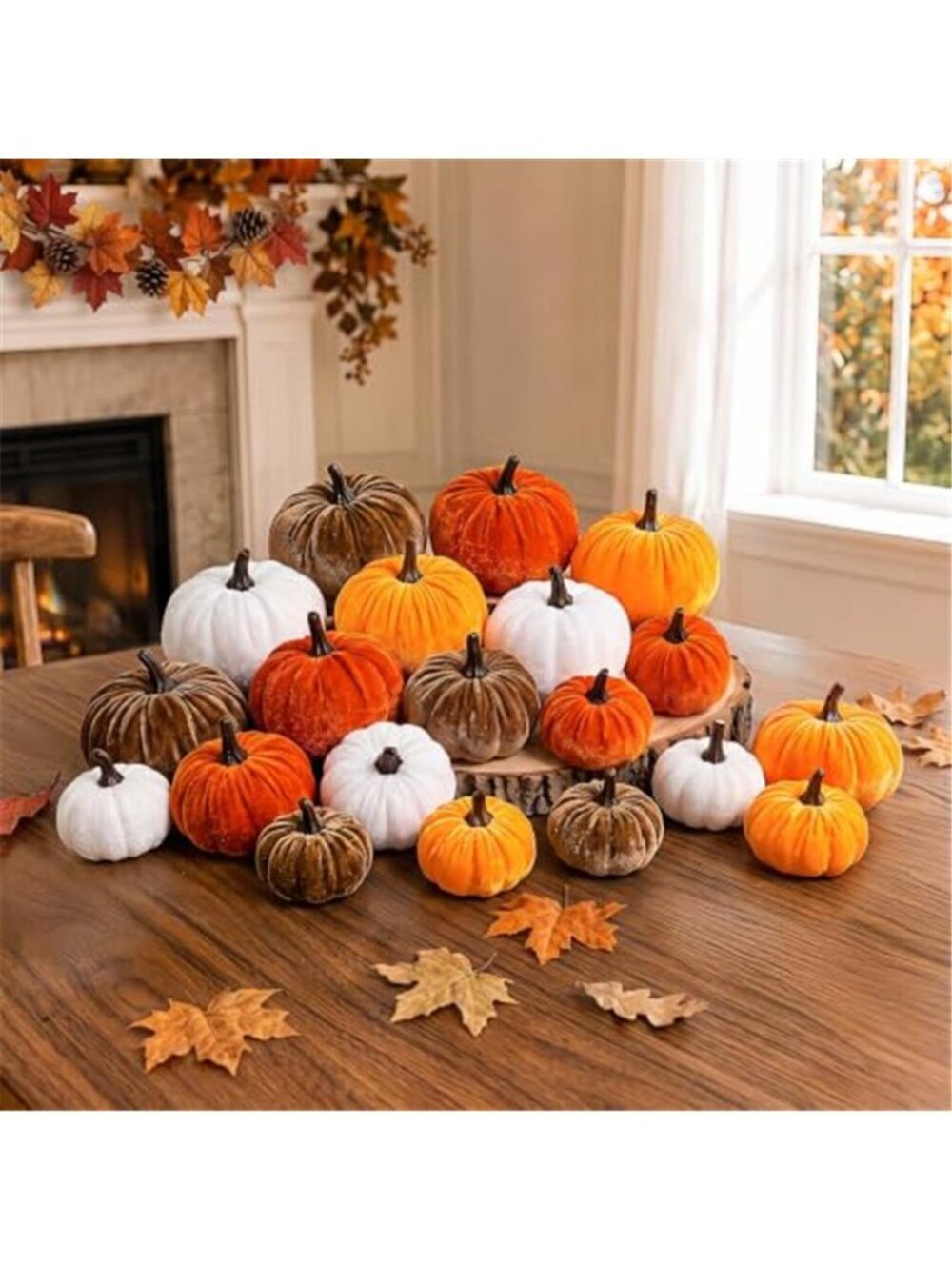 Fall Pumpkin Decor 20 PCS Fall Decorations for Home Fake Artificial